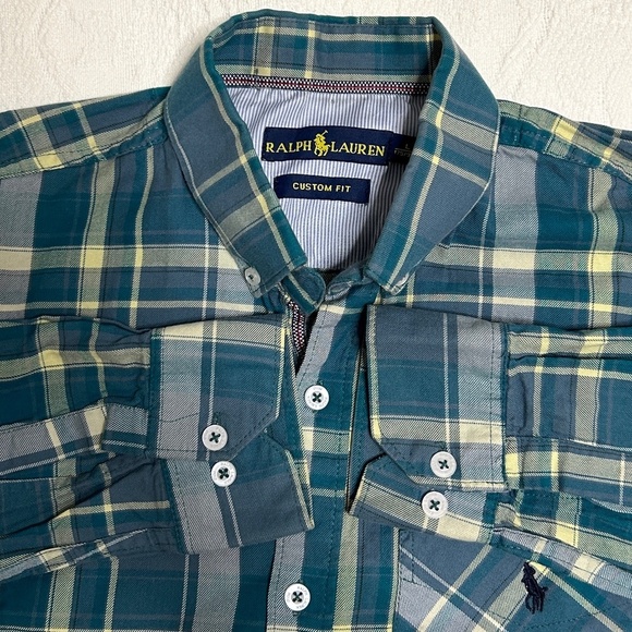 Ralph Lauren Men's Large Custom Fit Button UP Long Sleeve Dress Shirt *R… - Picture 1 of 14